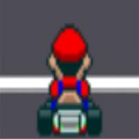 Classic Mario Kart Atari-Style Racing Game