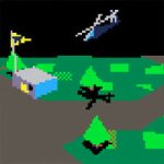 Old-School Helicopter Atari Game