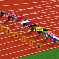 Olympic Running Game for Sakhr Computer